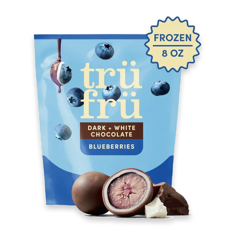Fresh Frozen Blueberries in Dark & White Chocolate