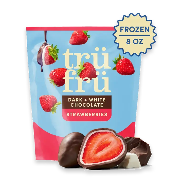 Fresh Frozen Strawberries in Dark & White Chocolate