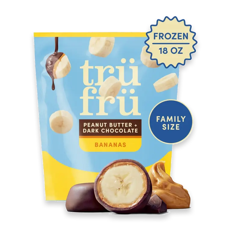 Frozen Bananas in Dark Chocolate & Peanut Butter
