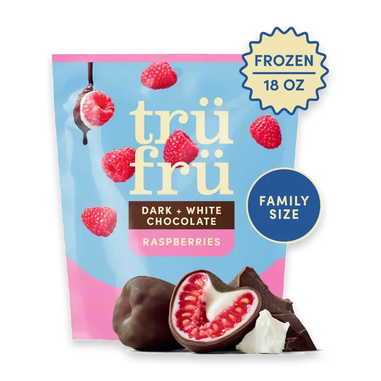 Frozen Raspberries in Dark & White Chocolate