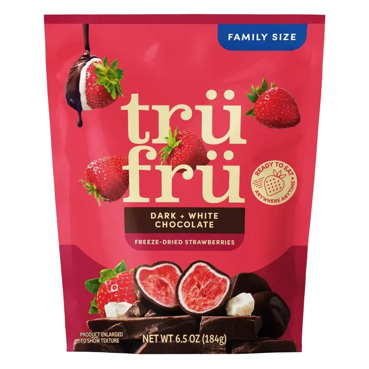 Tru Fru Freeze Dried Strawberries in Dark Chocolate, 6.5oz