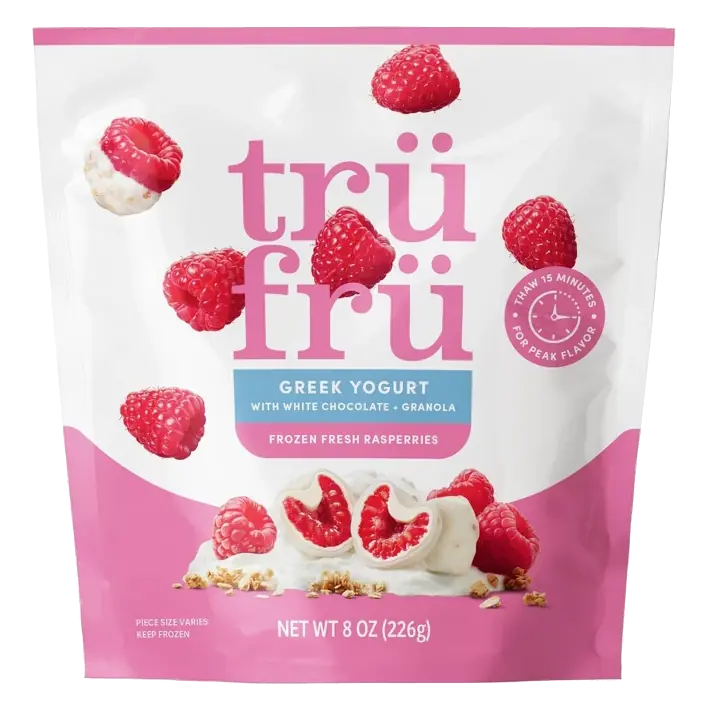 Tru Fru White Chocolate Raspberries Greek Yogurt with Granola, 8oz