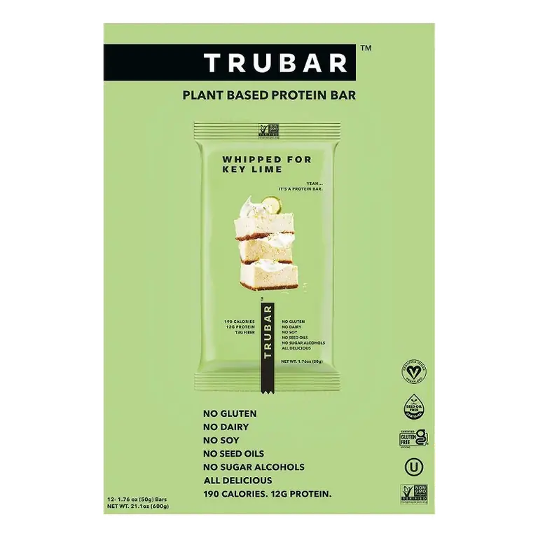 TRUBAR 12g Plant Based Protein Bars - Whipped For Key Lime - 12ct