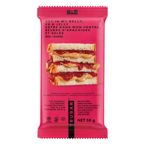 Gluten-Free Protein Bar Get In My Belly PB & Jelly 50 g