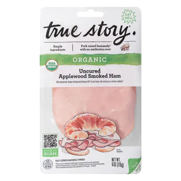 Organic Uncured Applewood Smoked Ham Sliced