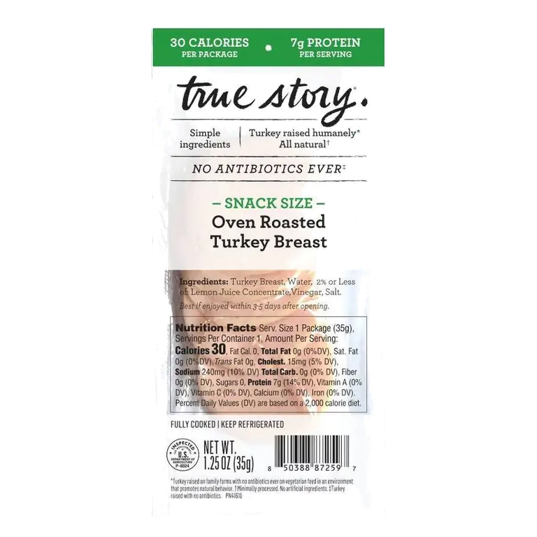 True Story Single Serve Deli Turkey Snack, 1.25oz