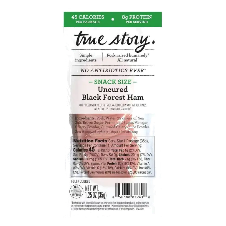 True Story Single Serve Uncured Ham Snack, 1.25oz