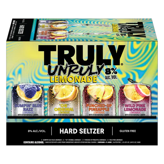 Unruly Gluten Free Hard Seltzer Lemonade Variety Pack - 12 pk