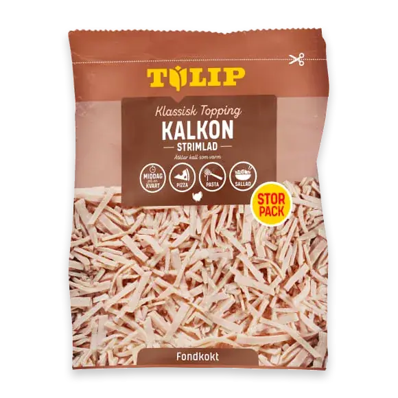 Kokt Kalkon Strimlad