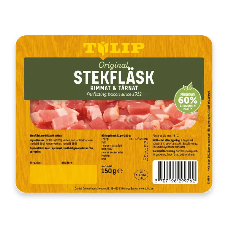 Stekfläsk Tärnat