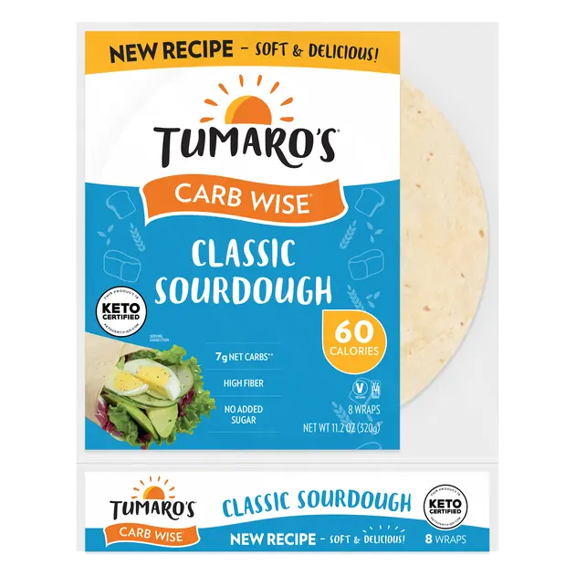 Carb Wise Classic Sourdough Wraps - 8 ct