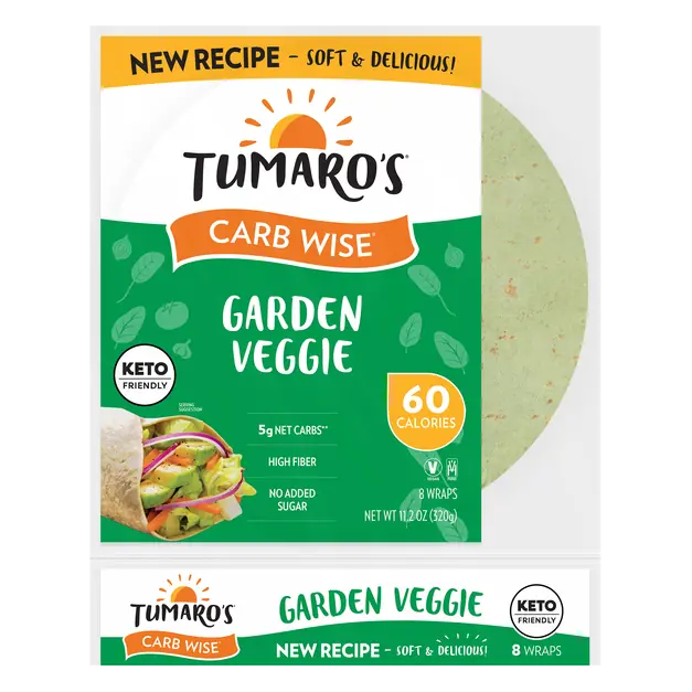 Carb Wise Garden Veggie Wraps - 8 ct