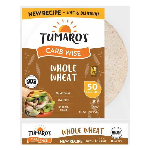 Carb Wise Whole Wheat Wraps - 8 ct