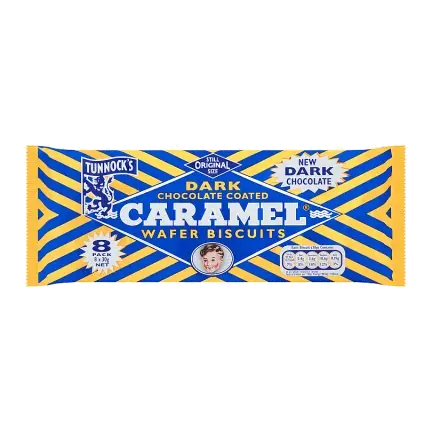 dark caramel wafer biscuits