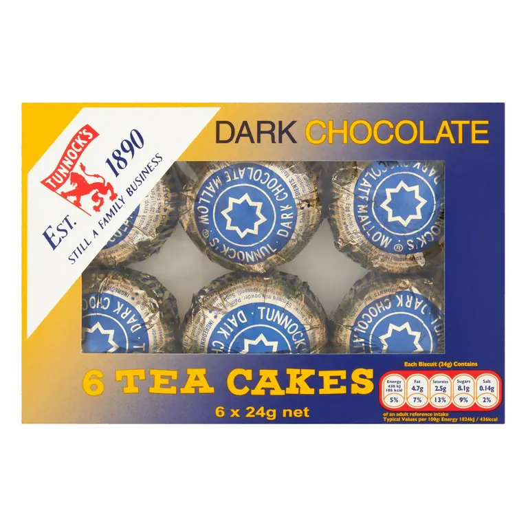 Teacakes, Dark Chocolate x6