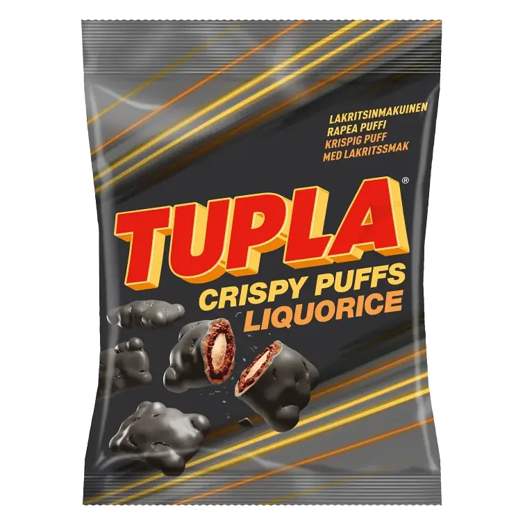 Crispy Puffs Liquorice 140g