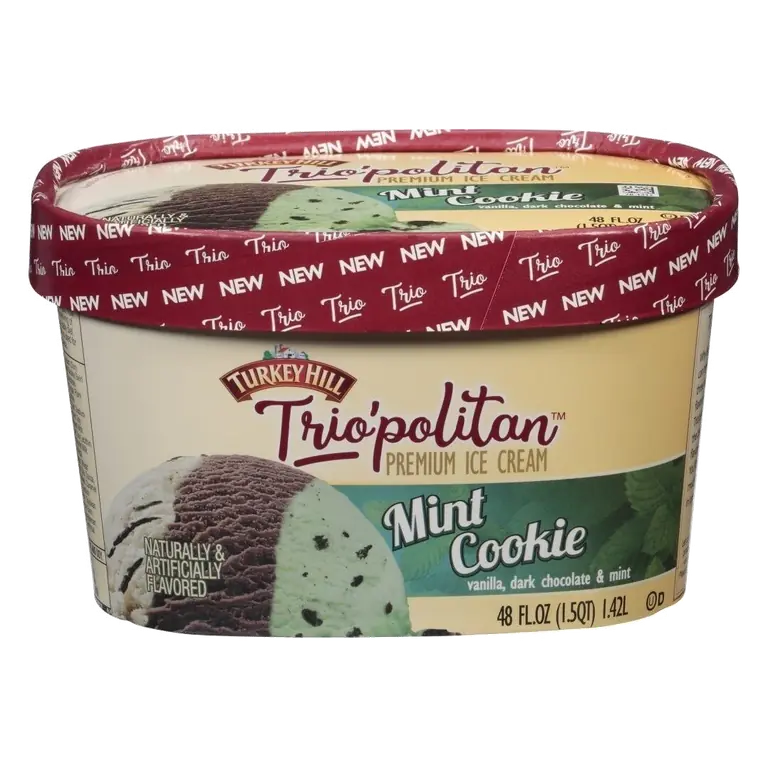 Mint Cookie Premium Ice Cream, Vanilla; Dark Chocolate; Mint