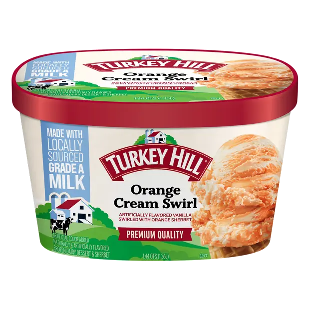 Orange Cream Swirl Frozen Dairy Dessert & Sherbet