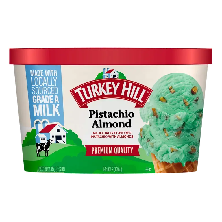 Pistachio Almond Frozen Dairy Dessert, Pistachio; Almonds