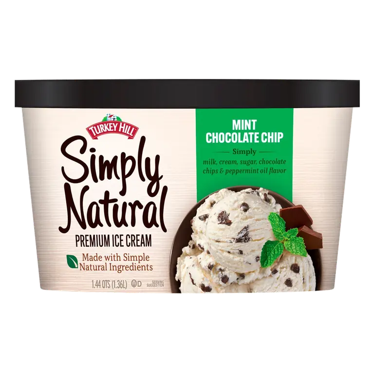 Simply Natural Mint Chocolate Chip Premium Ice Cream