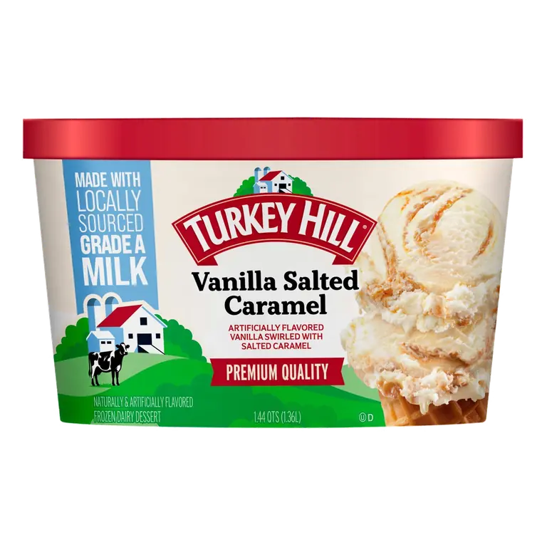 Vanilla Salted Caramel Flavored Premium Ice Cream