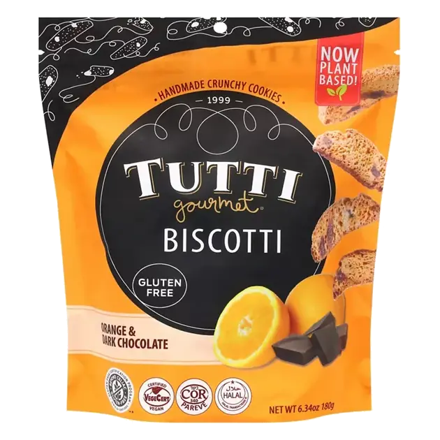 Biscotti, Gourmet, Gluten Free, Orange & Dark Chocolate