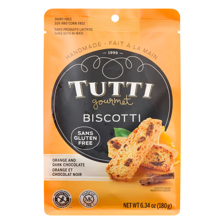 Gluten-Free Biscotti Orange & Dark Chocolate 180 g