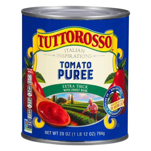 Extra Thick Tomato Puree with Sweet Basil