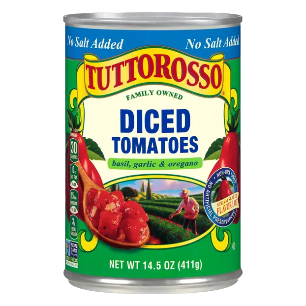 No Salt Added Diced Tomatoes with Basil Garlic & Oregano