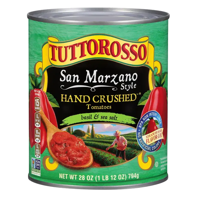 San Marzano Style Crushed Tomatoes in Puree w/Basil & Sea Salt