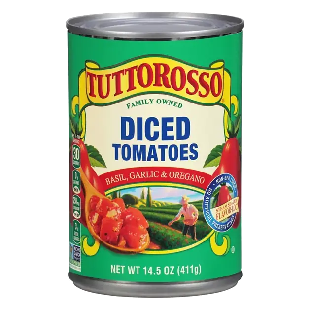 Tomatoes, Diced, Basil, Garlic & Oregano