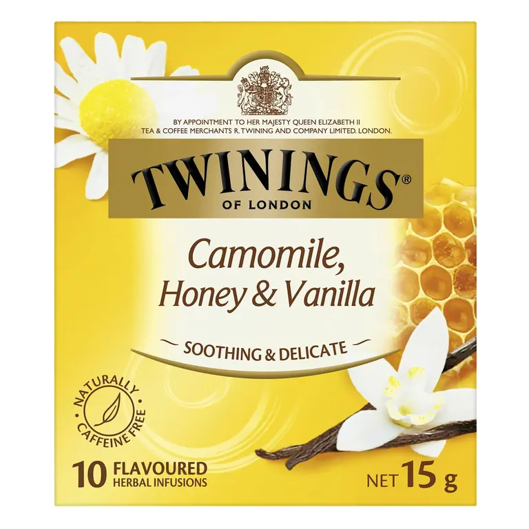 Caffeine Free Camomile, Honey & Vanilla Flavoured Herbal Infusions Tea Bags