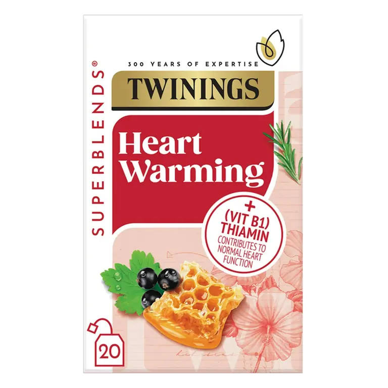 Superblends Heartwarming Blackcurrant, Rosemary, Honey & Hibiscus, 20 Tea Bags