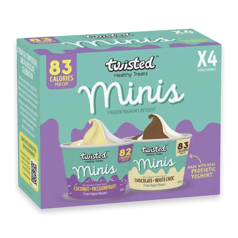 Coconut Passionfruit White Choc Minis Frozen Yoghurt