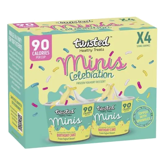 Healthy Treats Minis Frozen Yoghurt Celebration 4 Pack