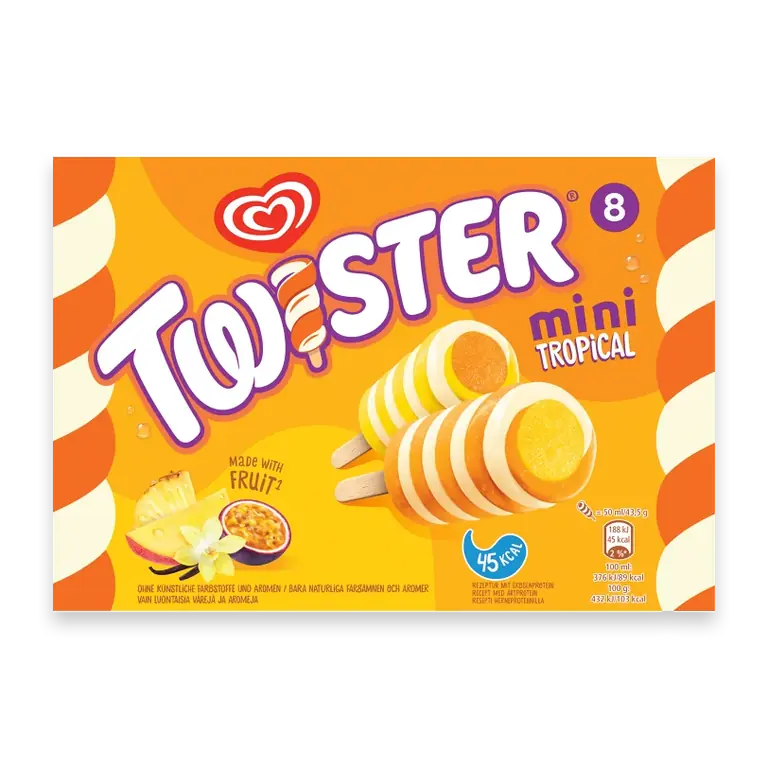 Glass Twister tropical mini 8-p