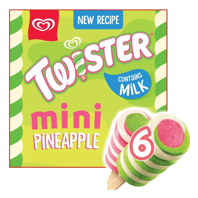 Mini Pineapple Ice Cream Lollies 6 x 50ml