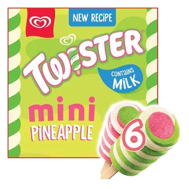 Twister Mini Pineapple Ice Cream Lollies