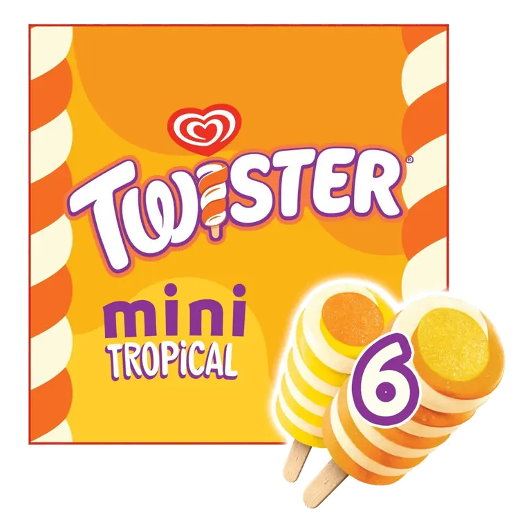 Mini Tropical Ice Cream Lollies 6 x 50ml