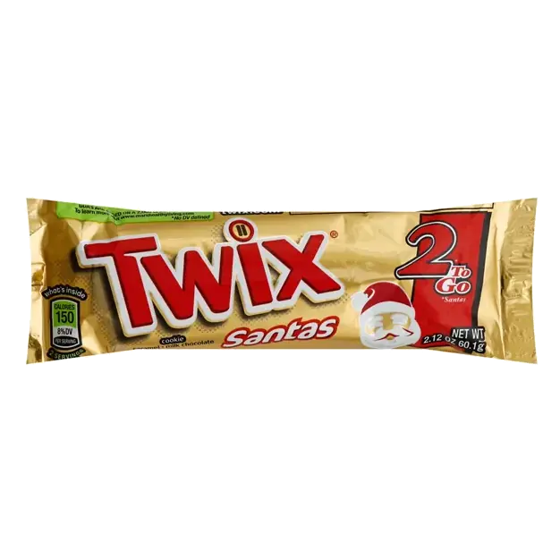 Cookie, Milk Chocolate, Caramel, Santa, 2 to Go