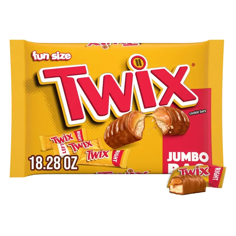 Twix Halloween Candy Chocolate Caramel Cookie Bars Fun Size, 18.28oz