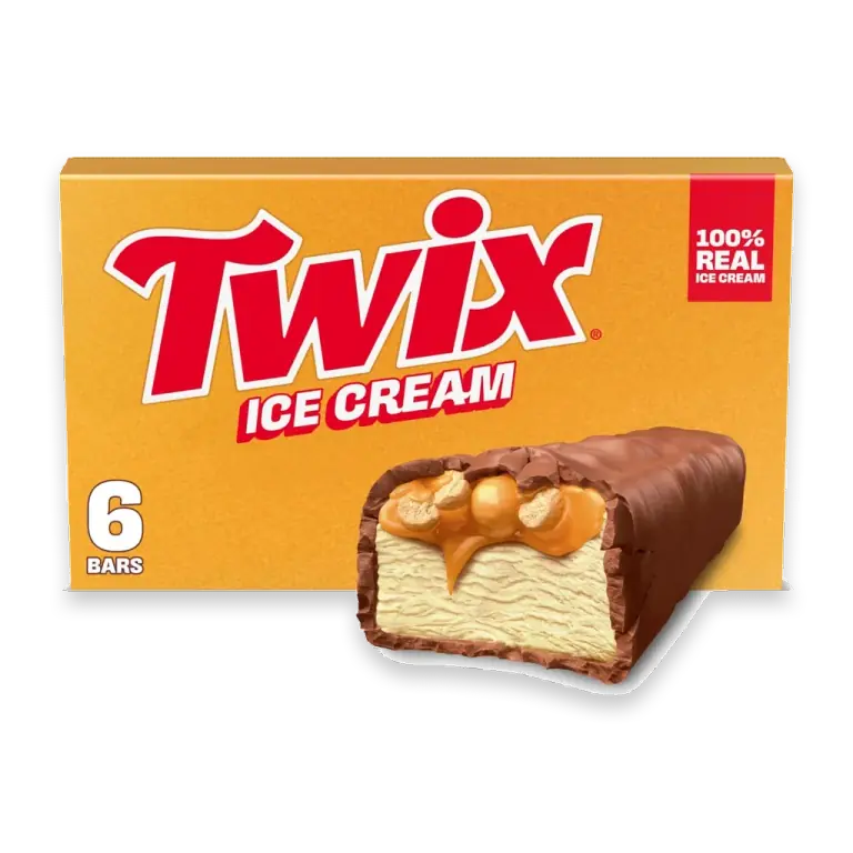 Ice Cream Bars Vanilla Caramel Chocolatey Cookie Dessert Bar Individually Wrapped