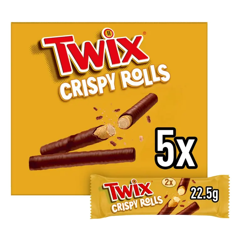 Milk Chocolate Crispy Rolls Snack Bars Mulitpack 5 x 22.5g
