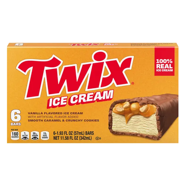 Vanilla Caramel Cookie Ice Cream Bars - 6 ct