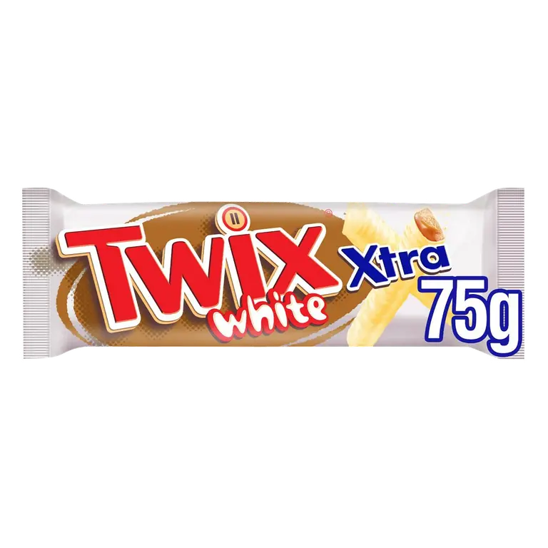 Xtra White Chocolate Biscuit Twin Bars 75g