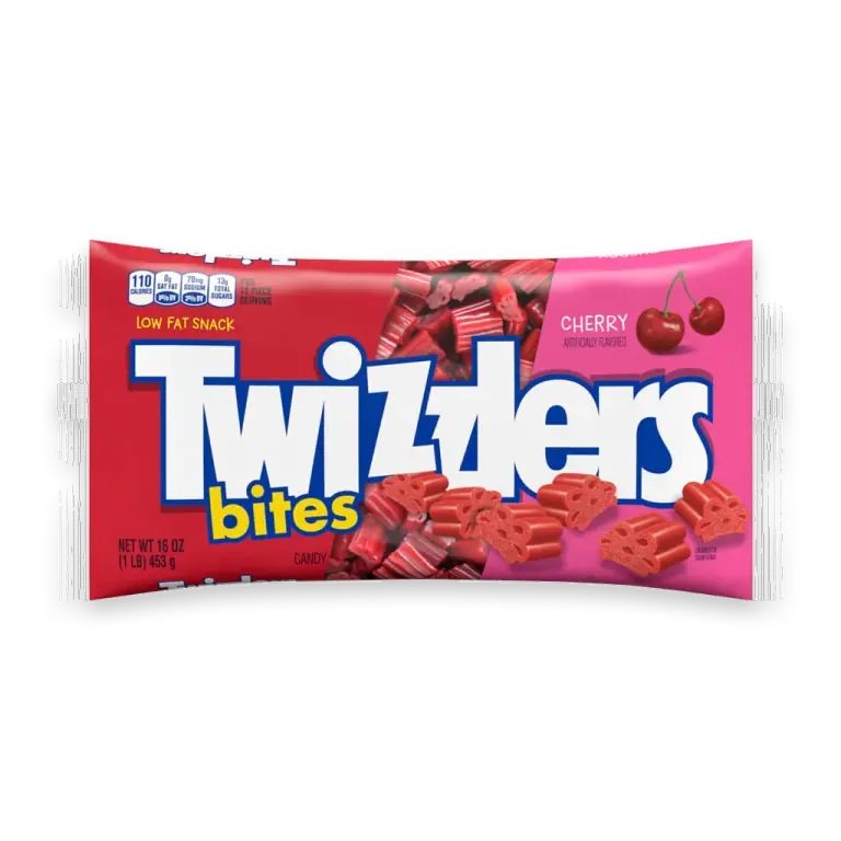 Bites Cherry Flavored Licorice Style Chewy Candy Bag