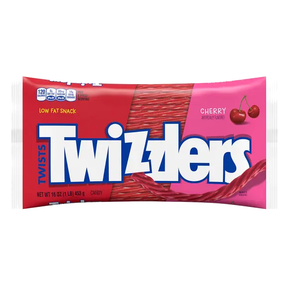 Cherry Low Fat Snack Twists Candy