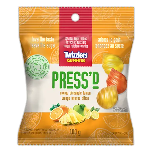 Press'd Candy Orange Pineapple Lemon 100 g