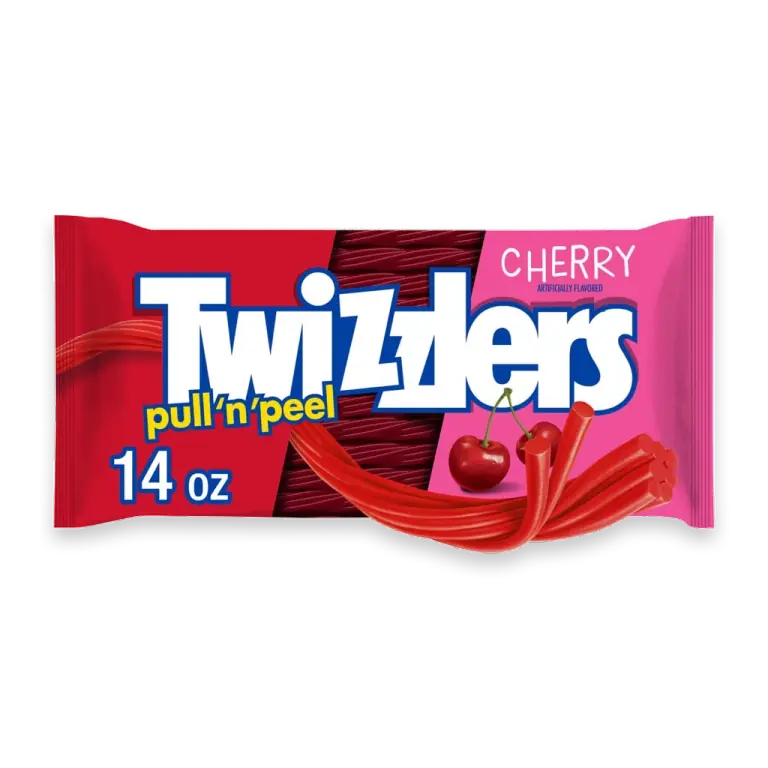 PULL 'N' PEEL Cherry Flavored Licorice Style Candy Bag