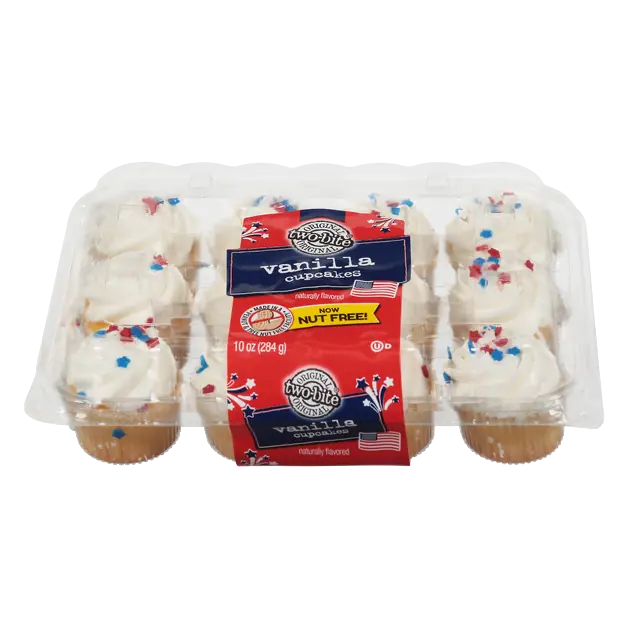 Patriotic Vanilla Mini Cupcakes - 12 ct